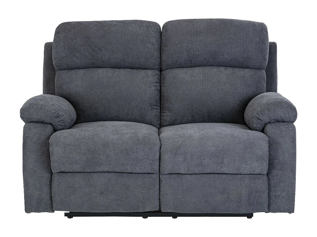 Canapés 3 places 2 places et un fauteuil relax en tissu TOLZANO - Anthracite