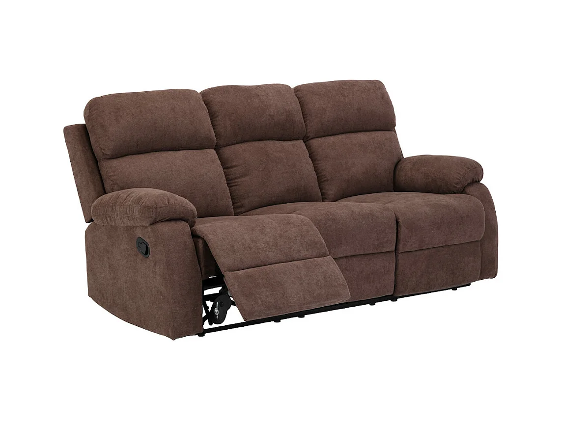 Relaxgarnitur 3+1 - Stoff - Braun - TOLZANO