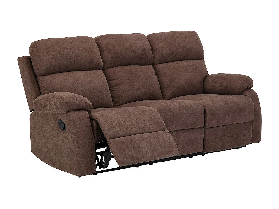 Relaxgarnitur 3+1 - Stoff - Braun - TOLZANO