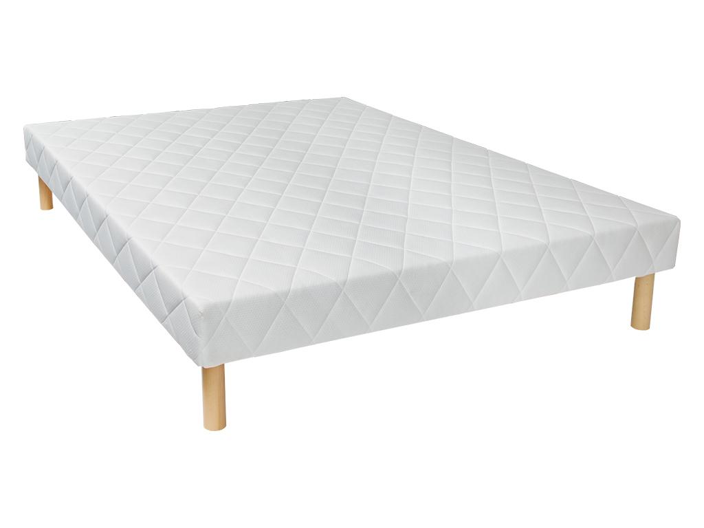 Bettgestell mit Lattenrost - 120 x 190 cm - Weiß - PANACEA von YSMÉE günstig online kaufen
