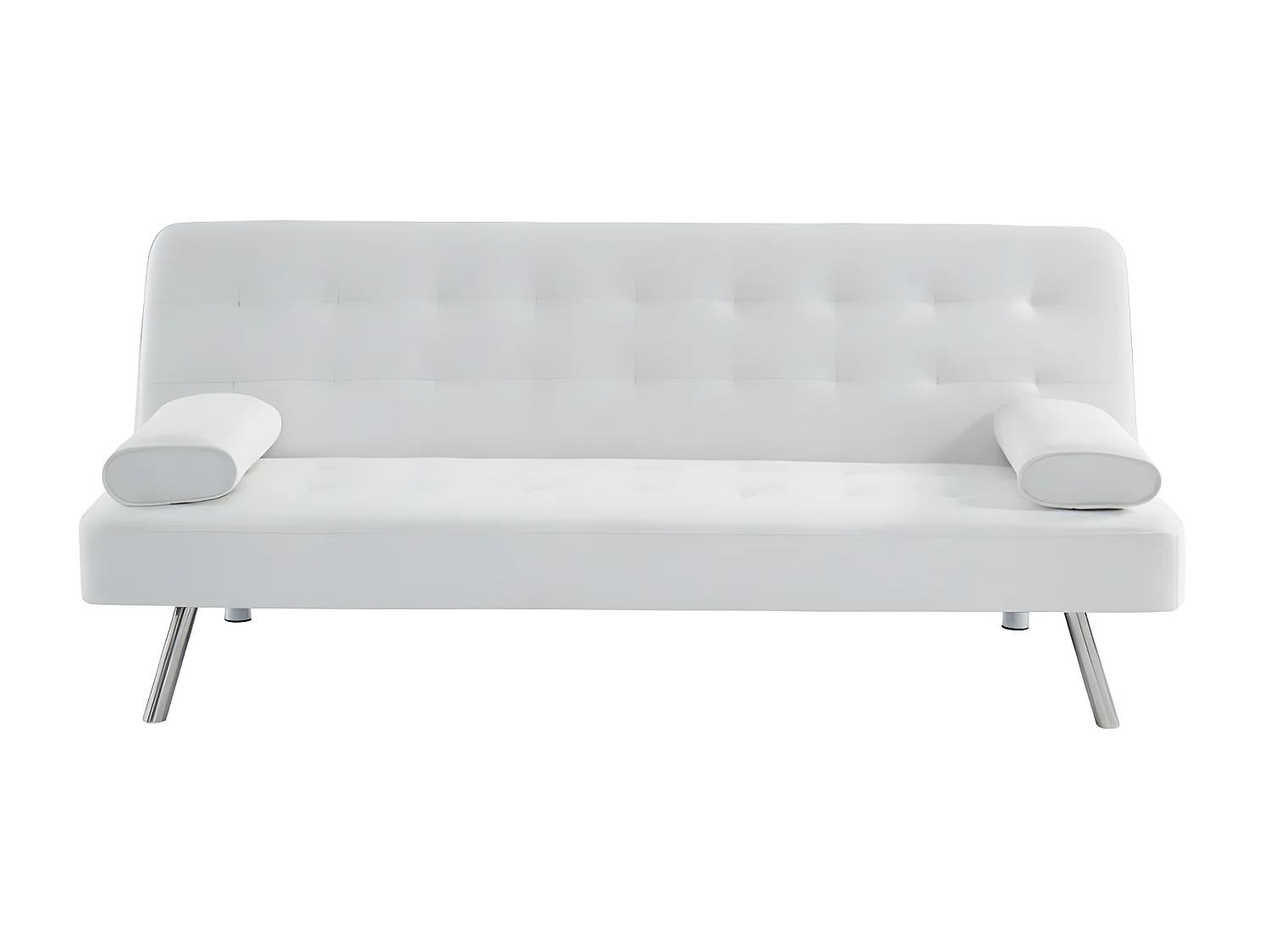 Schlafsofa Klappsofa - Kunstleder - Weiß - MICHELLE II