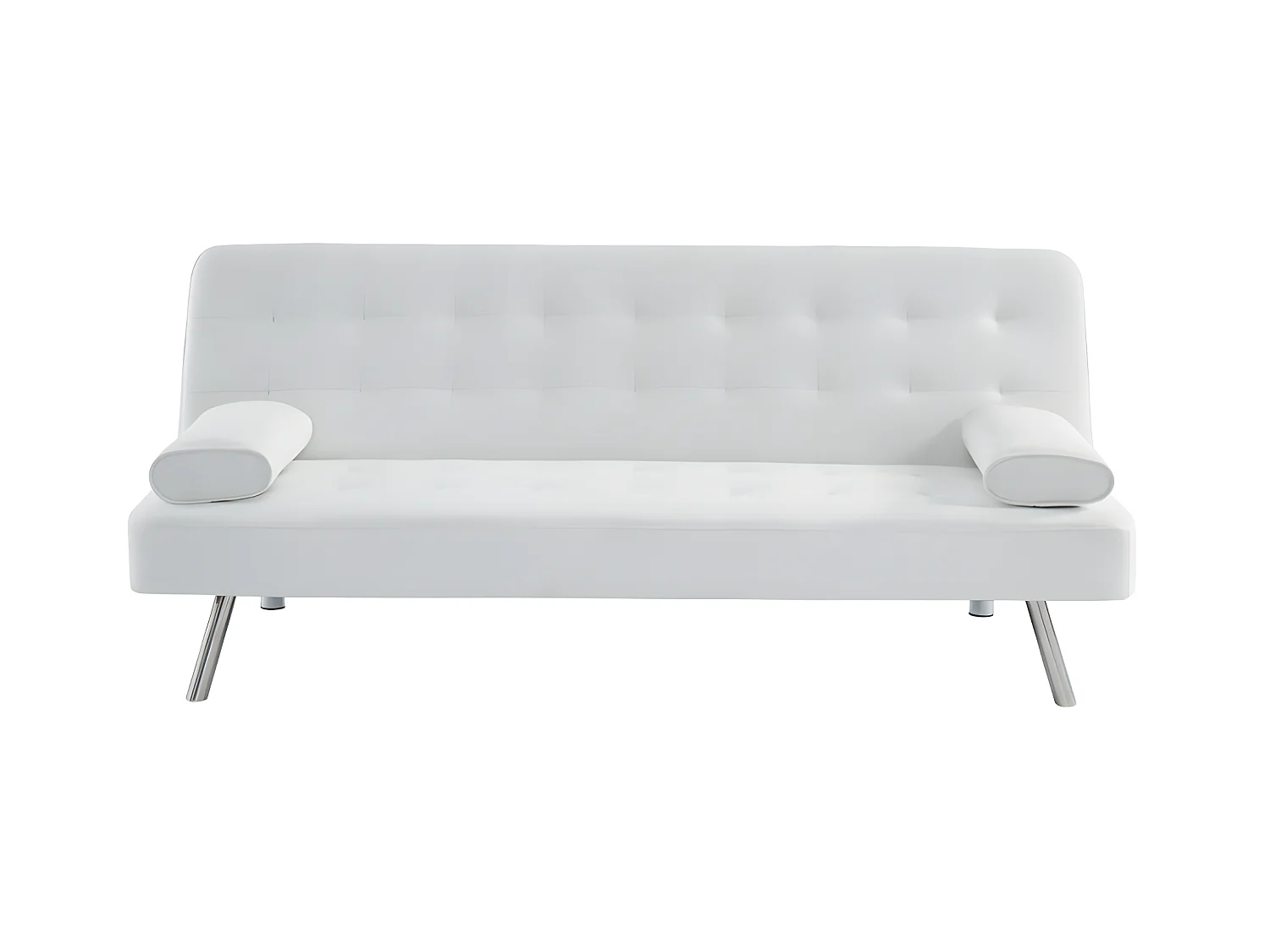 Klik-klak slaapbank van kunstleer MICHELLE II - Wit