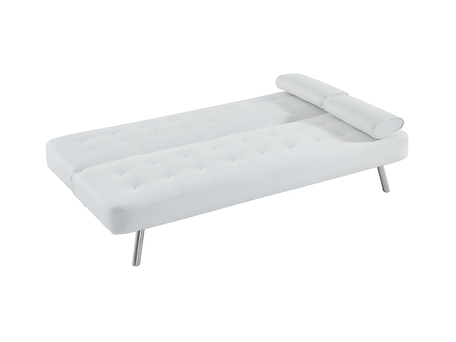 Klik-klak slaapbank van kunstleer MICHELLE II - Wit