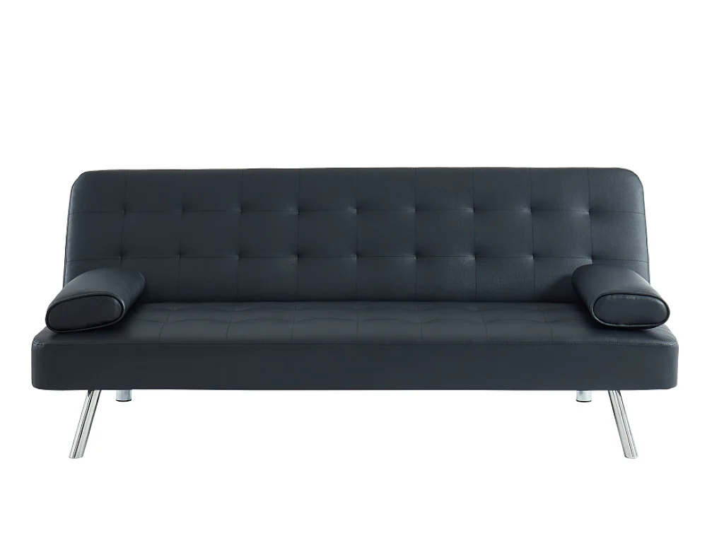 Canapé convertible clic-clac en simili MICHELLE II - Noir