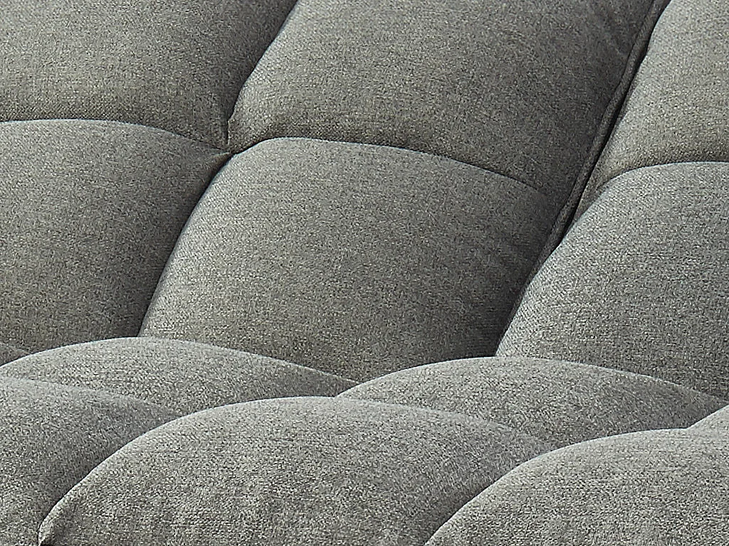 3-osobowa kanapa z funkcją spania rozkładana z tkaniny LOELINE - Kolor szary melanż