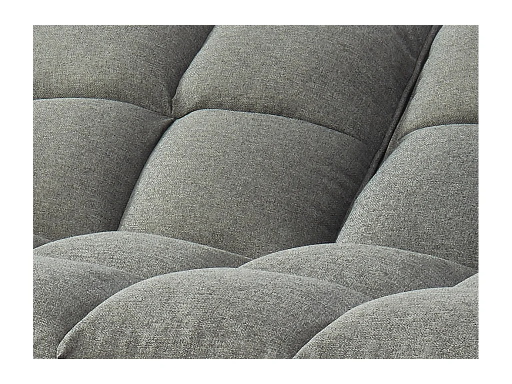 Driezits slaapbank van stof LOELINE - Gechineerd grijs