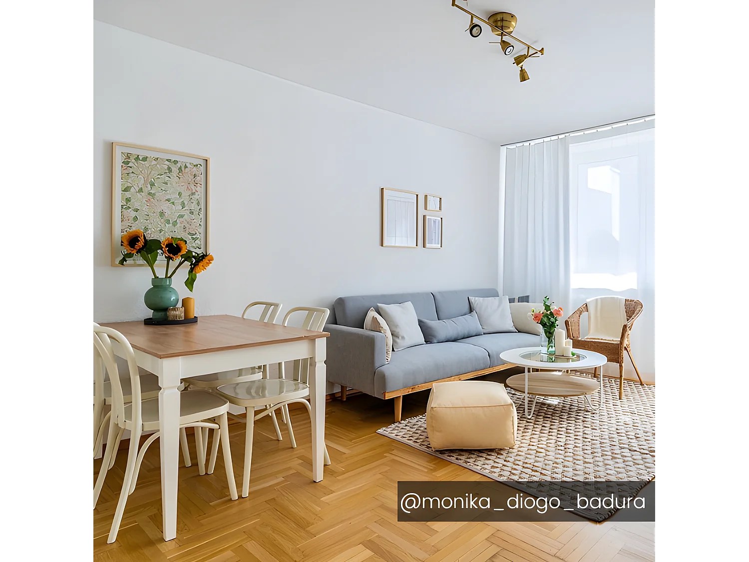 3-zitsslaapbank van stof ESME - Lichtgrijs