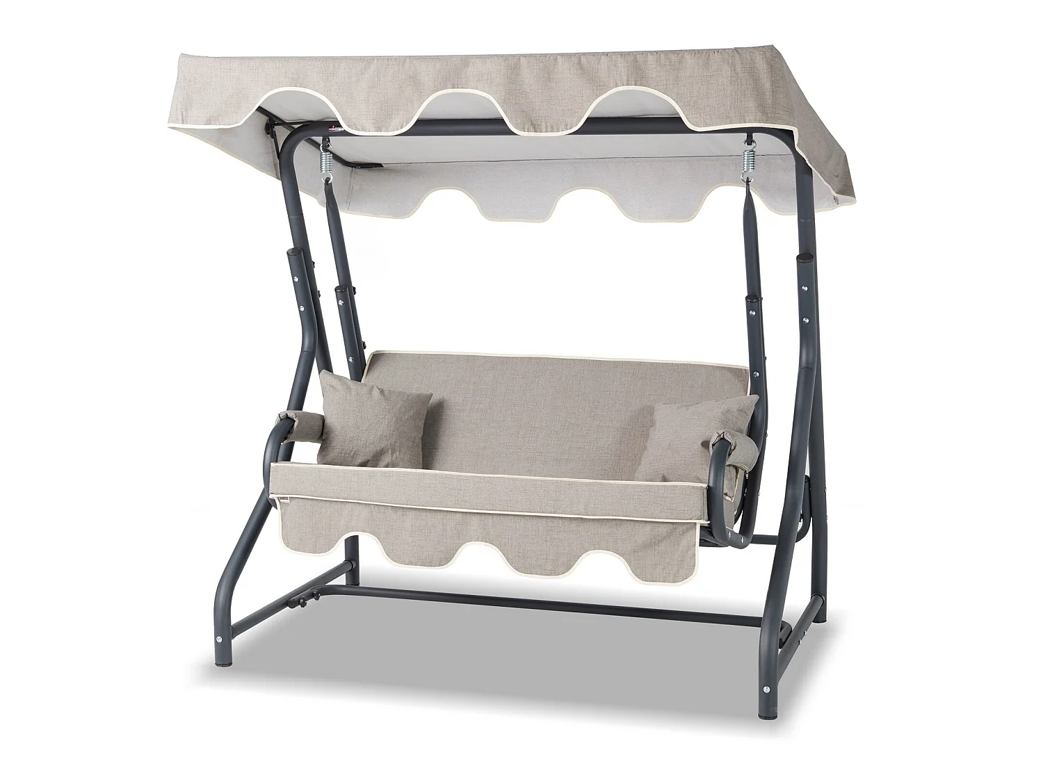 Balancelle de jardin 2 places beige 170x110x170