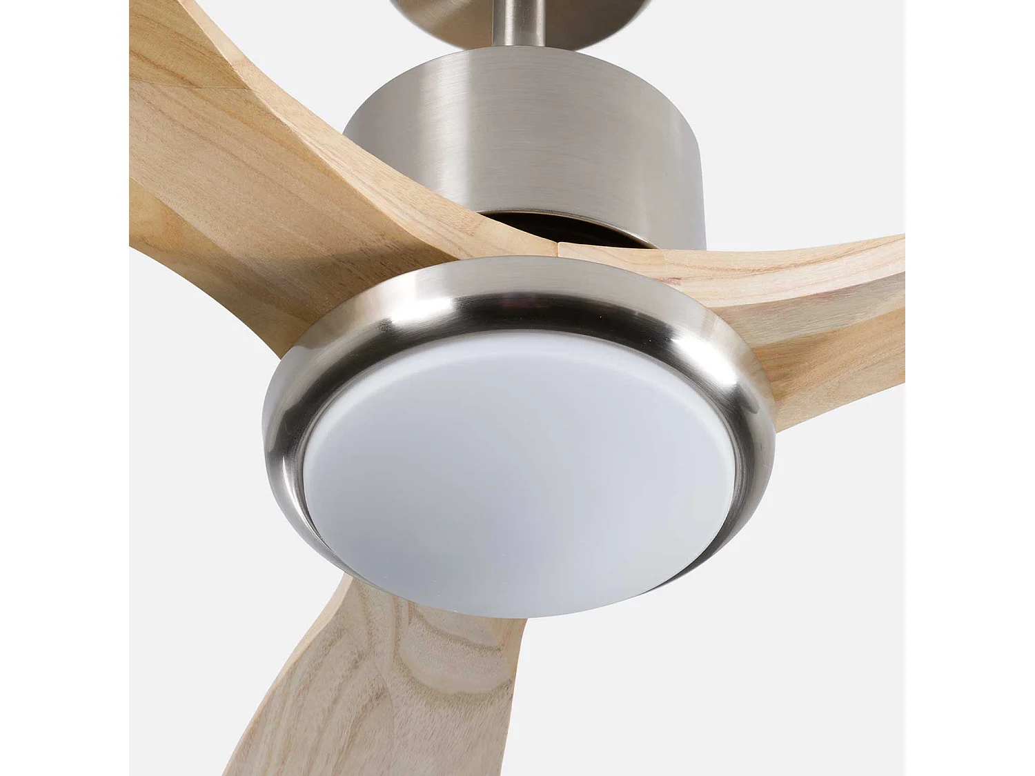 Ventilador de Techo con Luz 3 Aspas 56W 6 Velocidades Alaska Madera Natural O91