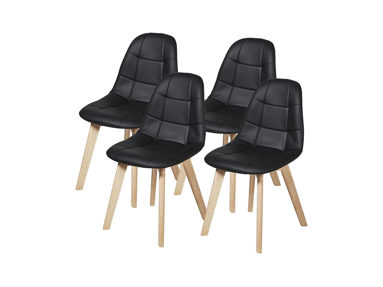 Lot de 4 Chaises "Hobson" 83cm Noir