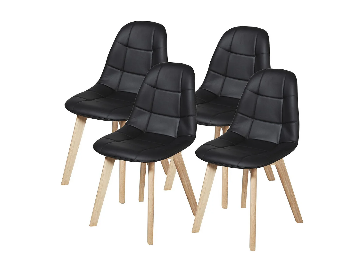 Lot de 4 Chaises "Hobson" 83cm Noir