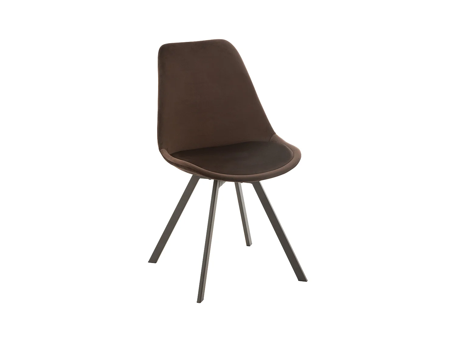 Chaise Design "Hélène" 84cm Marron Foncé