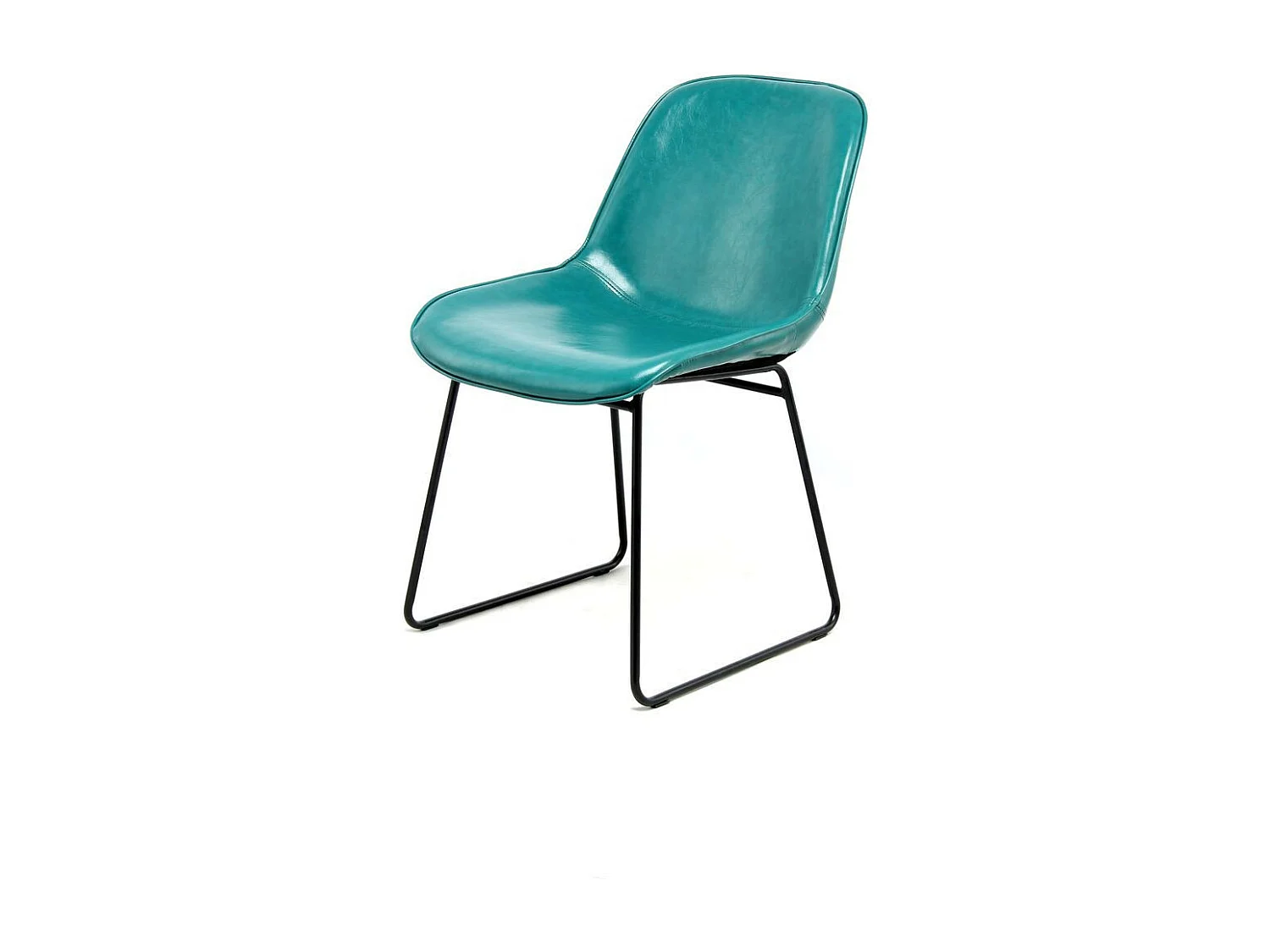 Lot de 2 Chaises Design "Cora" 81cm Bleu Pétrole