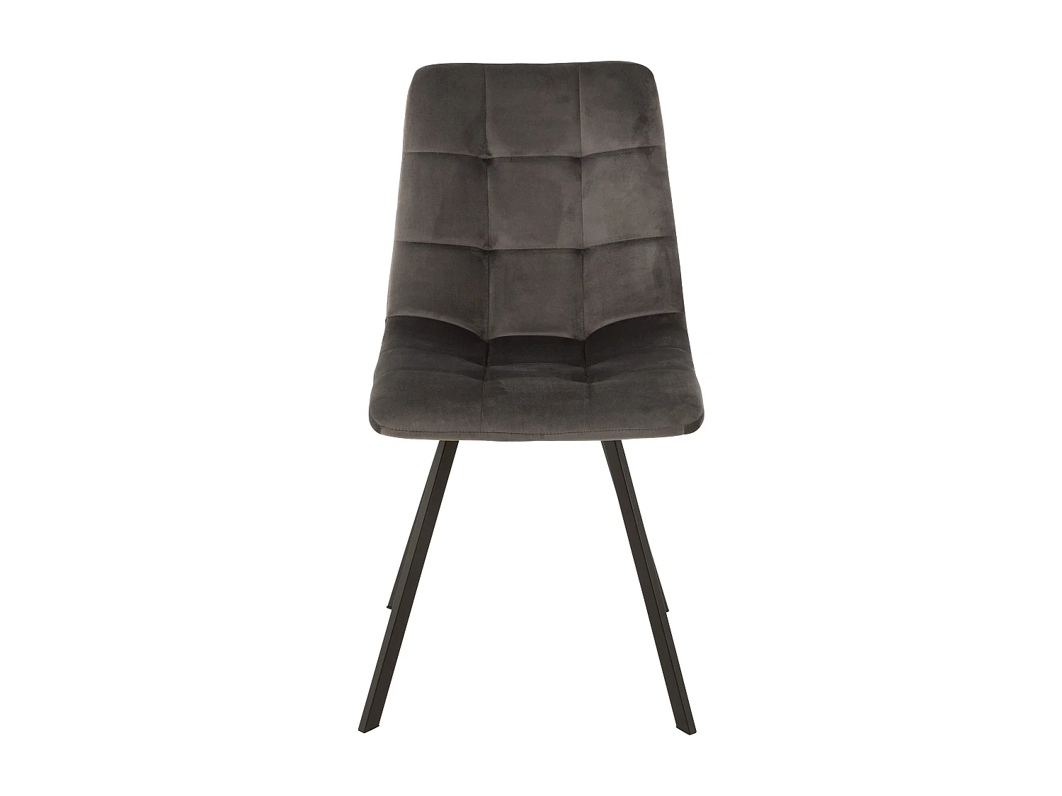 Silla Juliana de metal gris L 45 cm