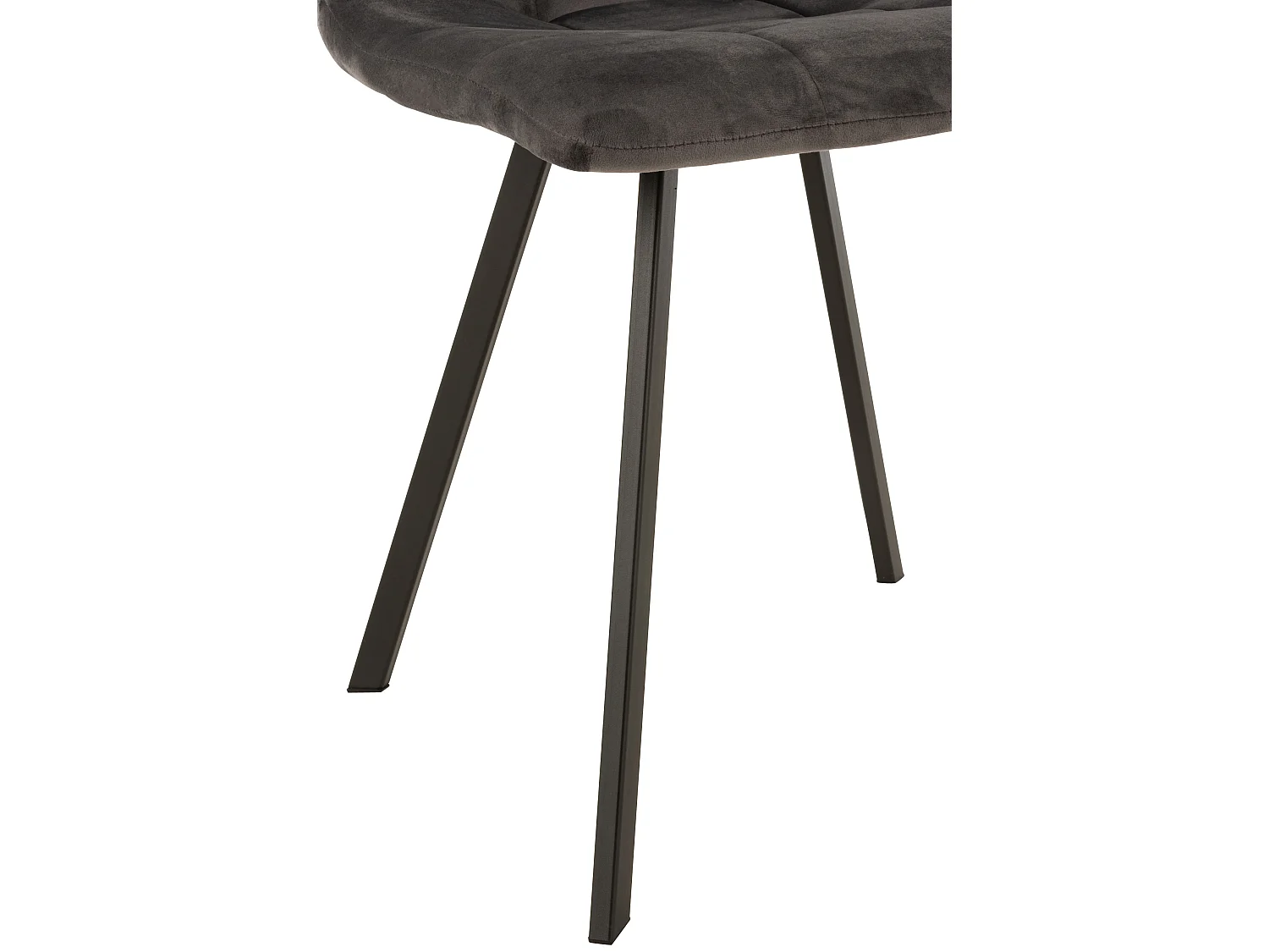 Silla Juliana de metal gris L 45 cm