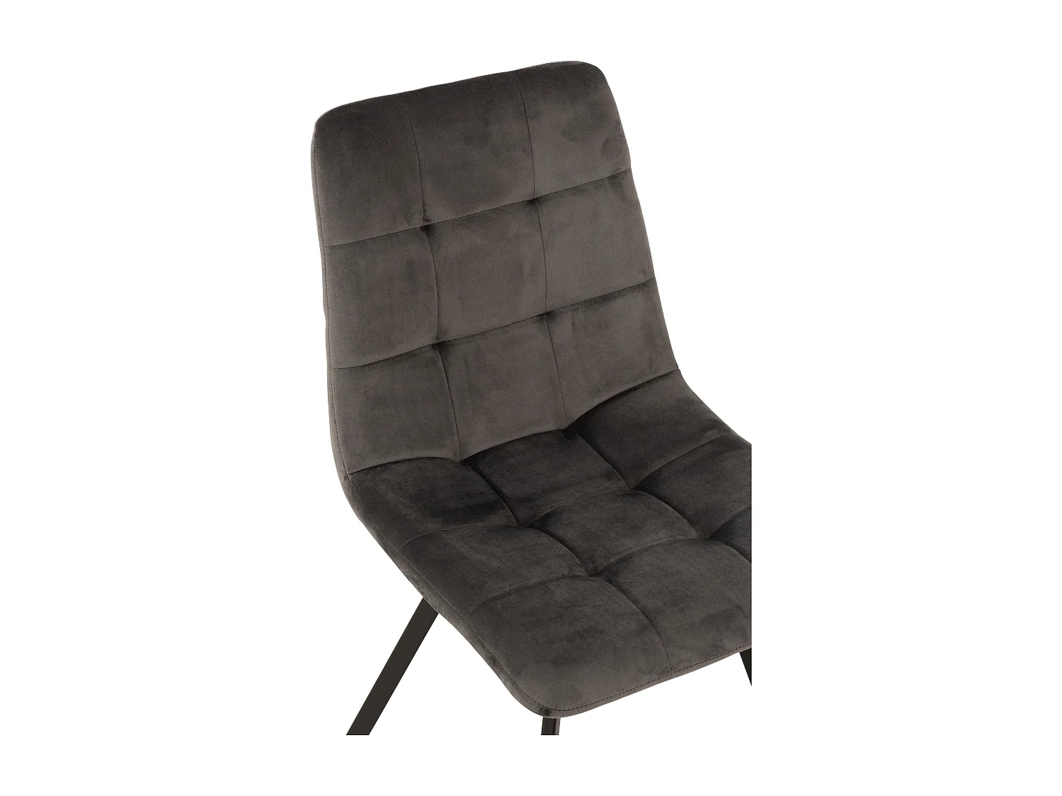 Silla Juliana de metal gris L 45 cm