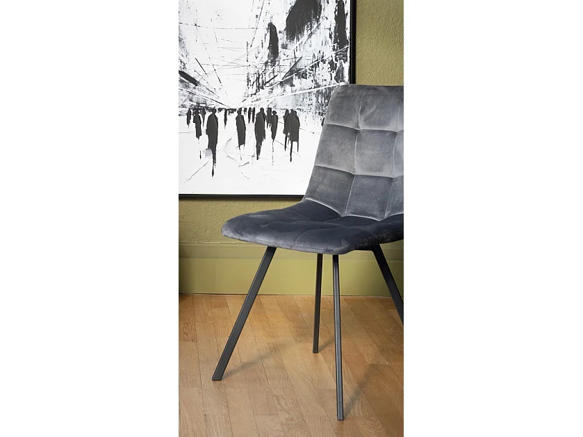 Juliana grijze metalen stoel L 45 cm