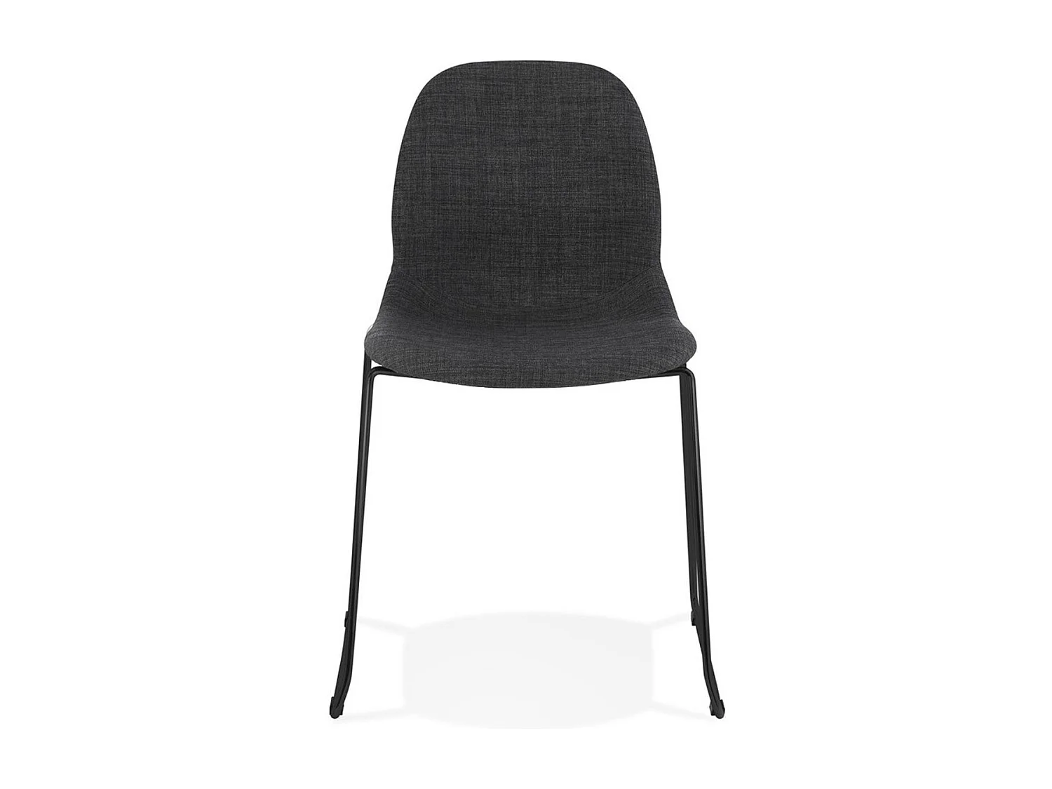 Chaise Design en Tissu "Sluna" 85cm Gris & Noir