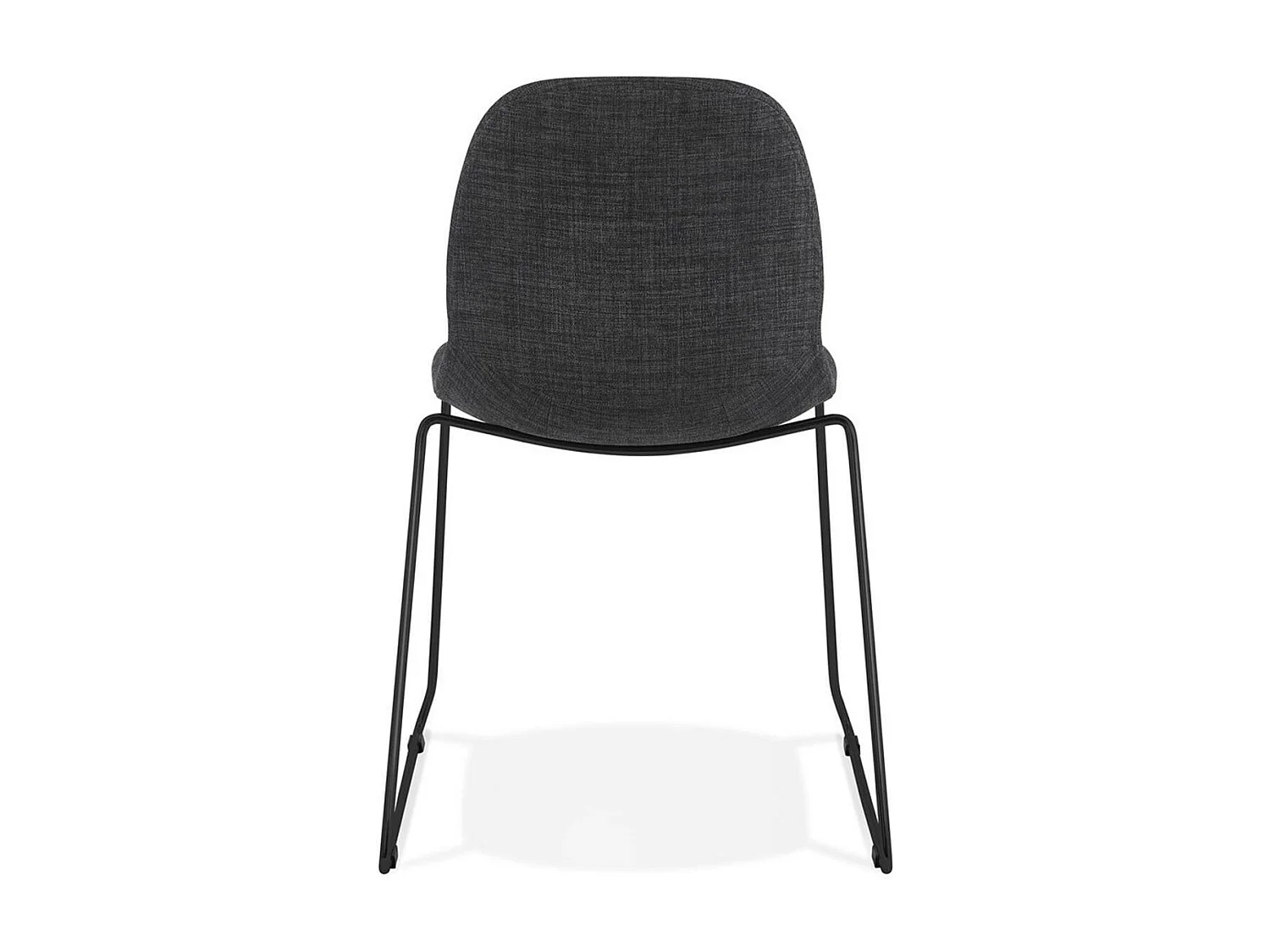 Chaise Design en Tissu "Sluna" 85cm Gris & Noir