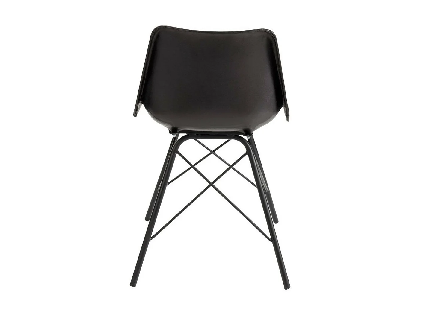 Chaise Design Cuir & Métal "Tolbia" 79cm Noir