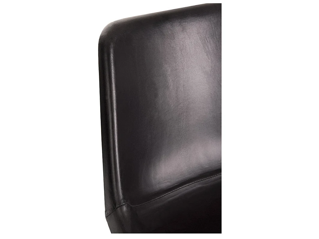 Chaise Design Cuir & Métal "Tolbia" 79cm Noir