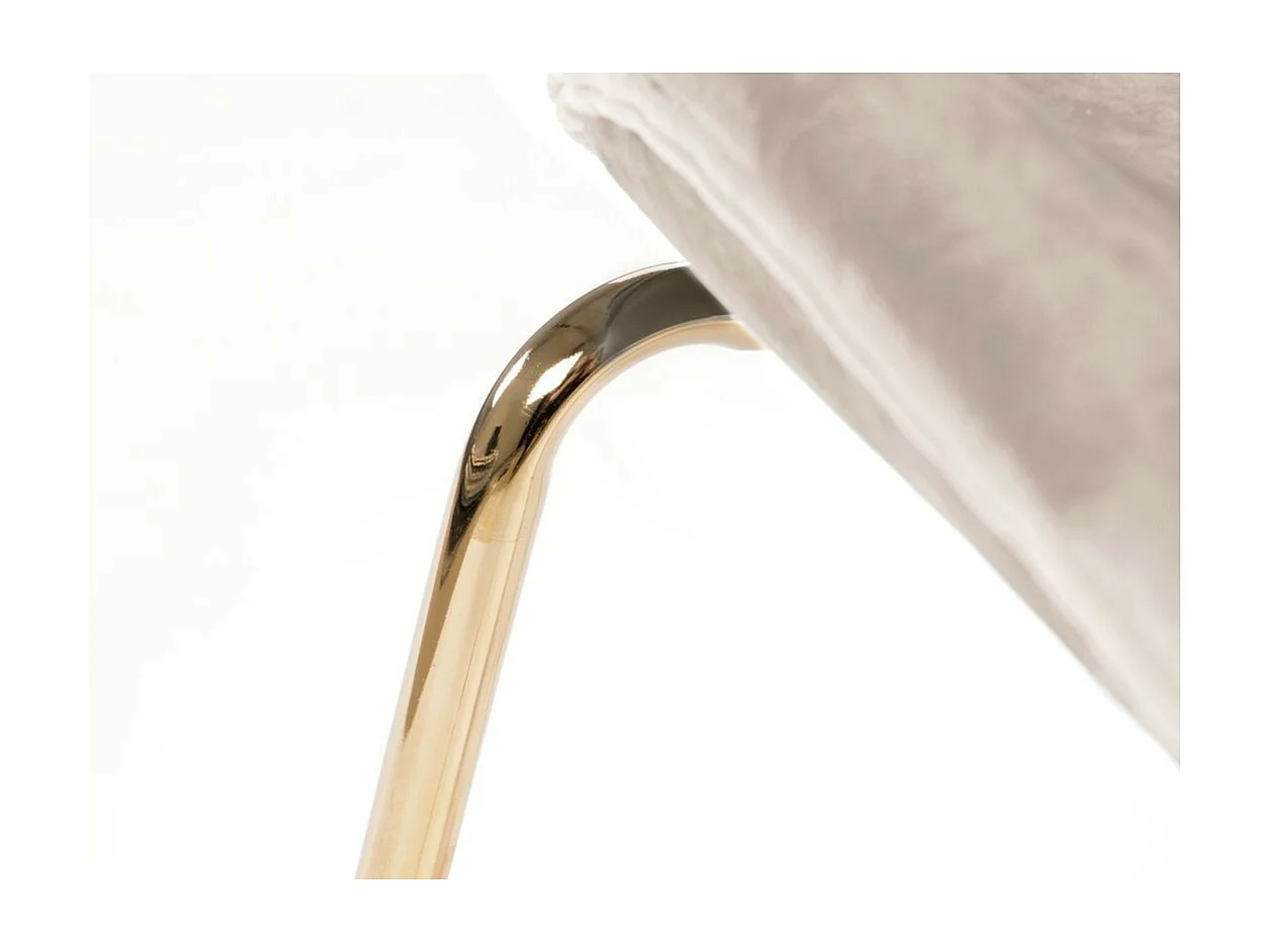 Lot de 2 Chaises Design "Charlize" 90cm Beige & Or