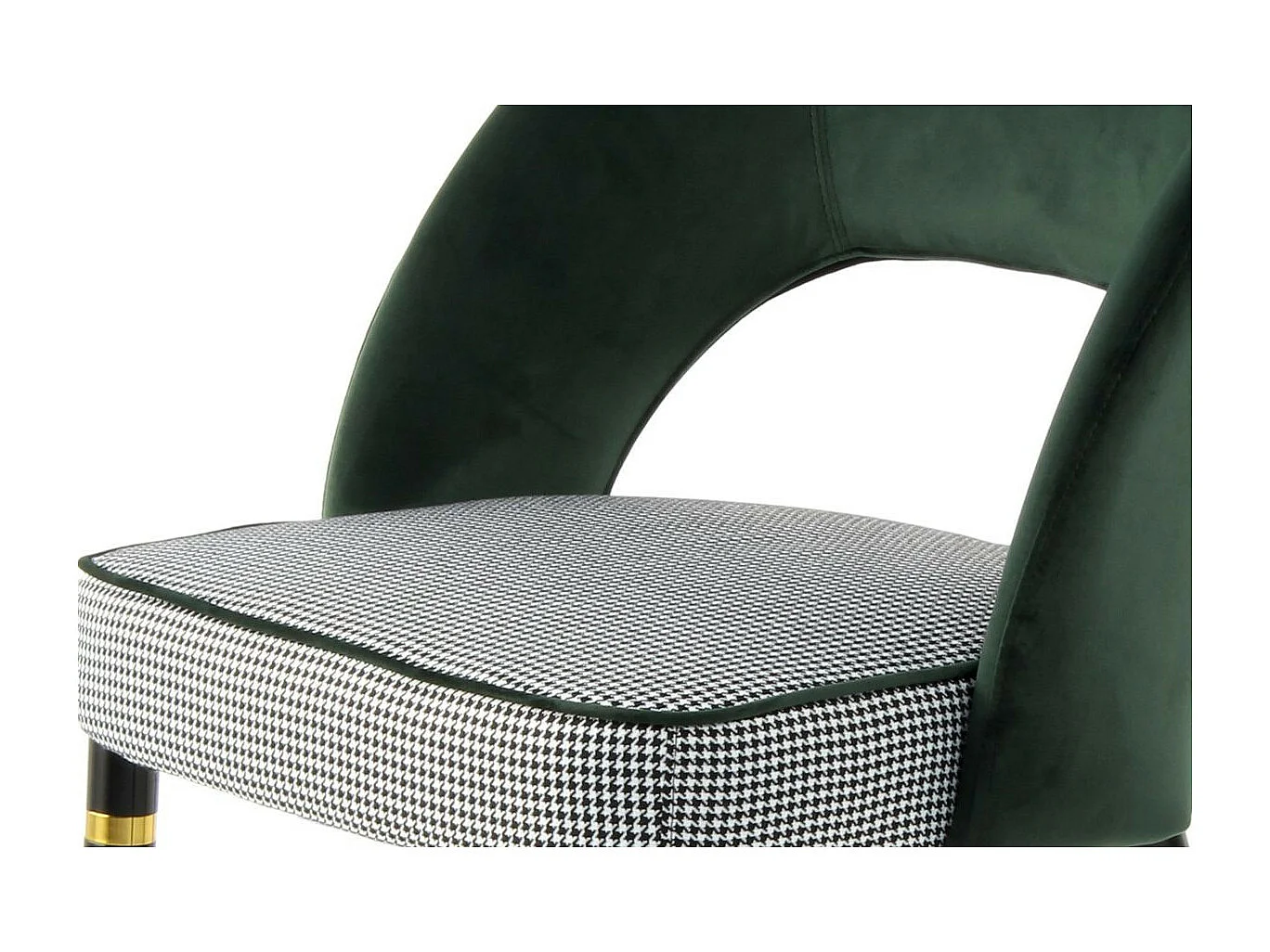 Lot de 2 Chaises en Velours "Courtney" 83cm Vert & Or