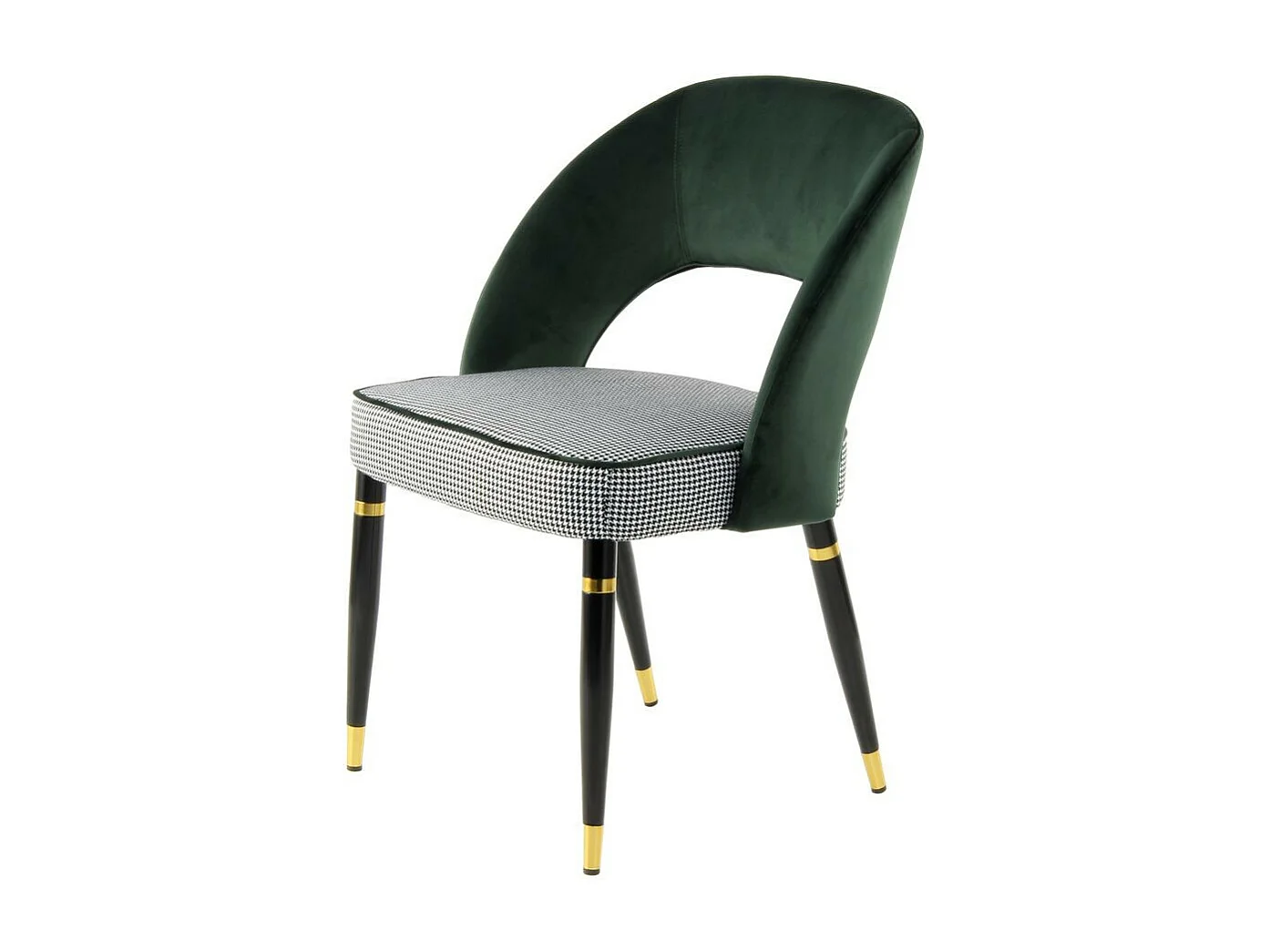 Lot de 2 Chaises en Velours "Courtney" 83cm Vert & Or