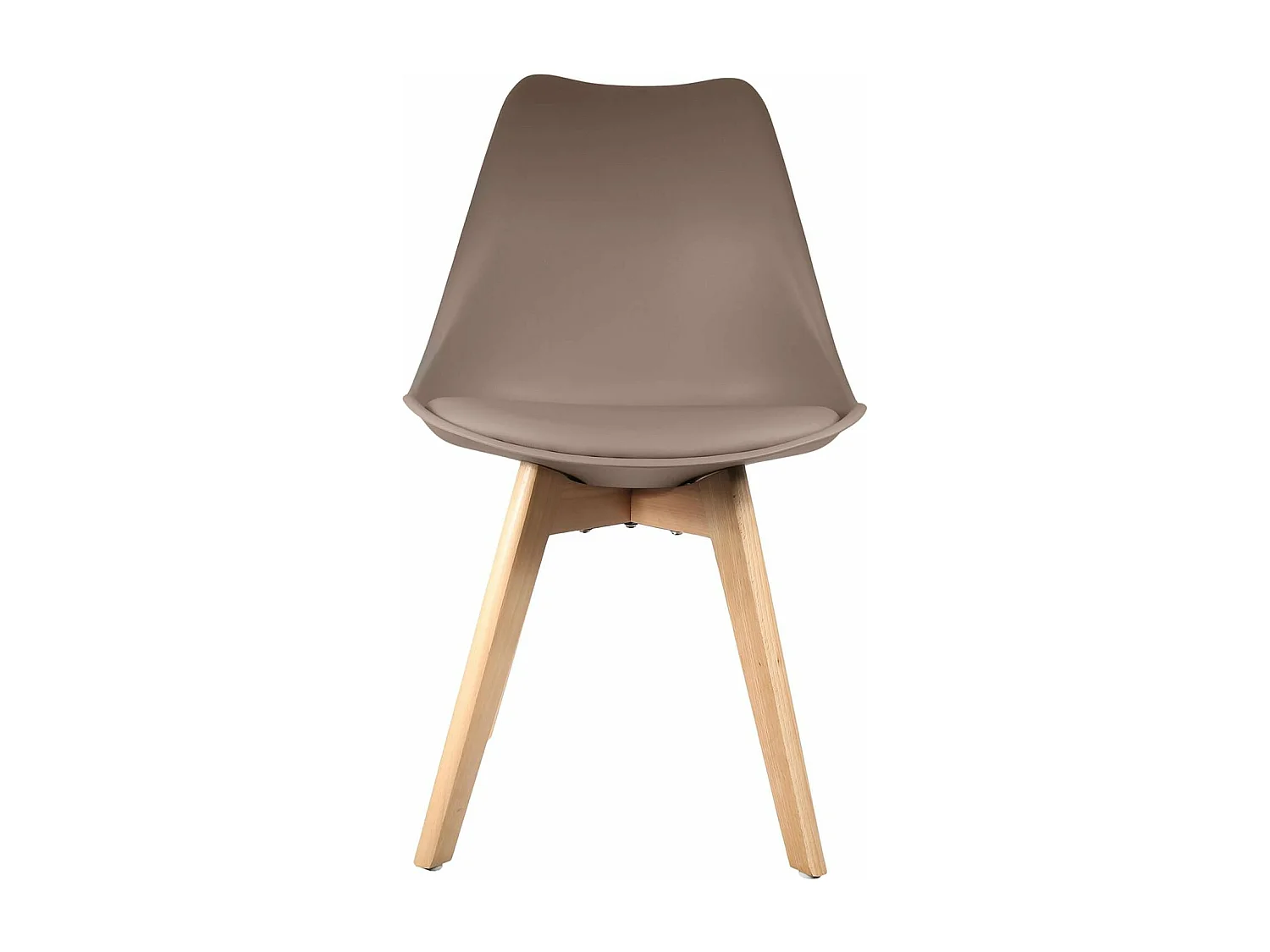 Lot de 4 Chaises Scandinave "Coquil" 81cm Taupe