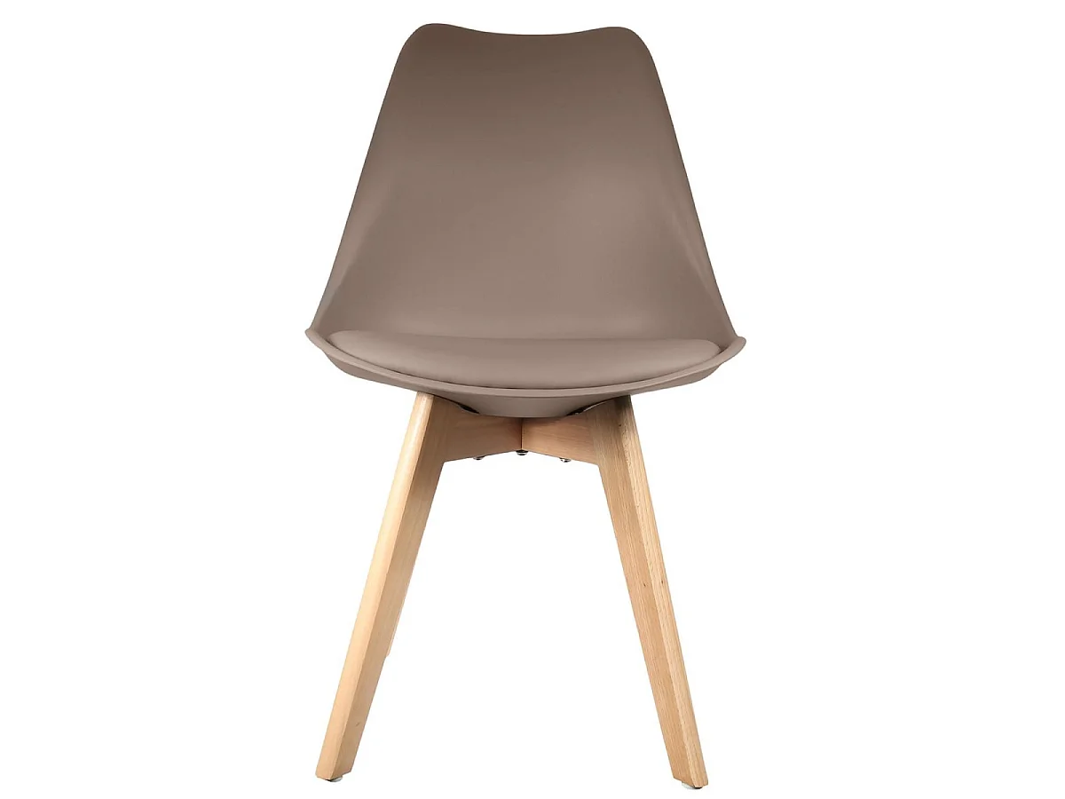 Lot de 4 Chaises Scandinave "Coquil" 81cm Taupe
