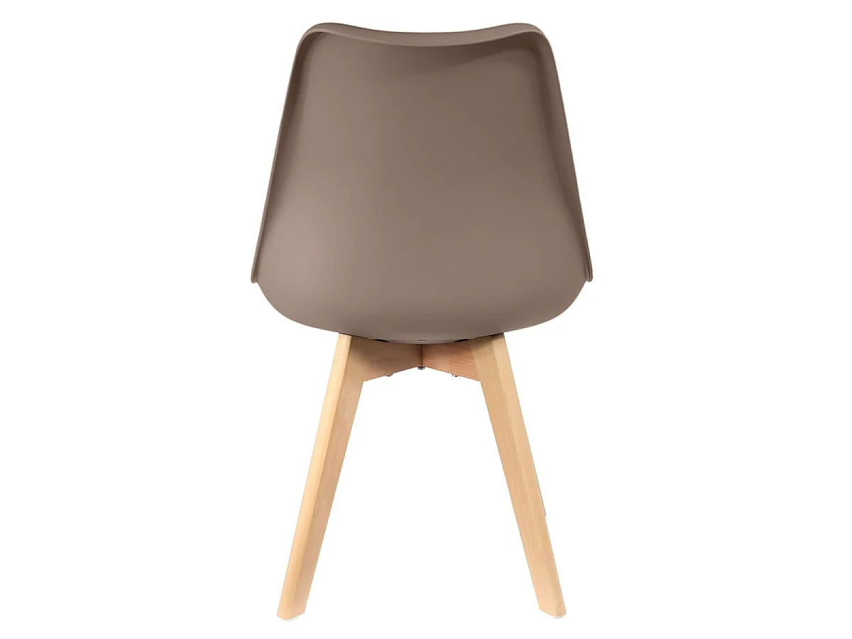 Lot de 4 Chaises Scandinave "Coquil" 81cm Taupe