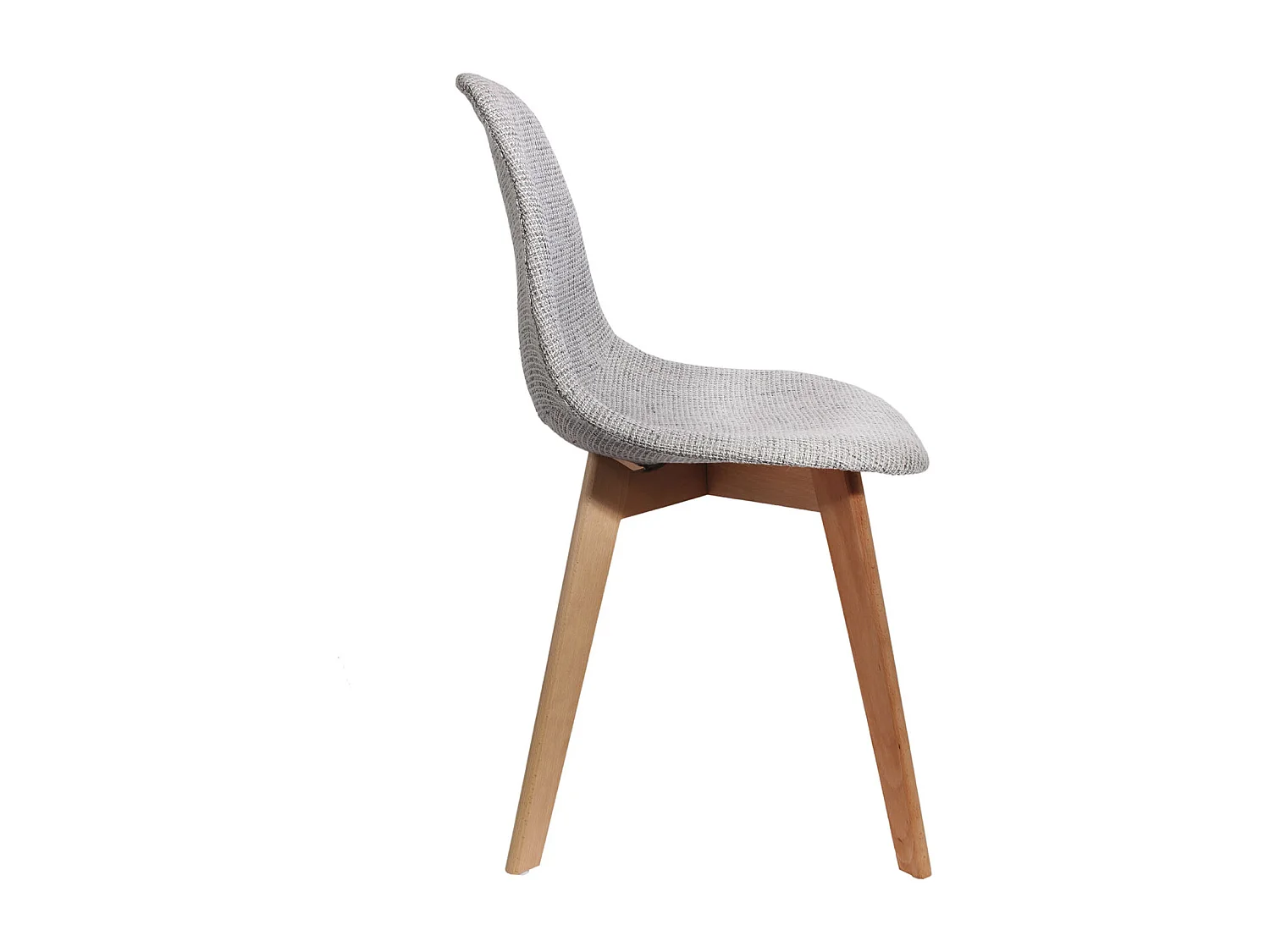 Chaise Grosse Maille Grise - Lot De 2 Gris