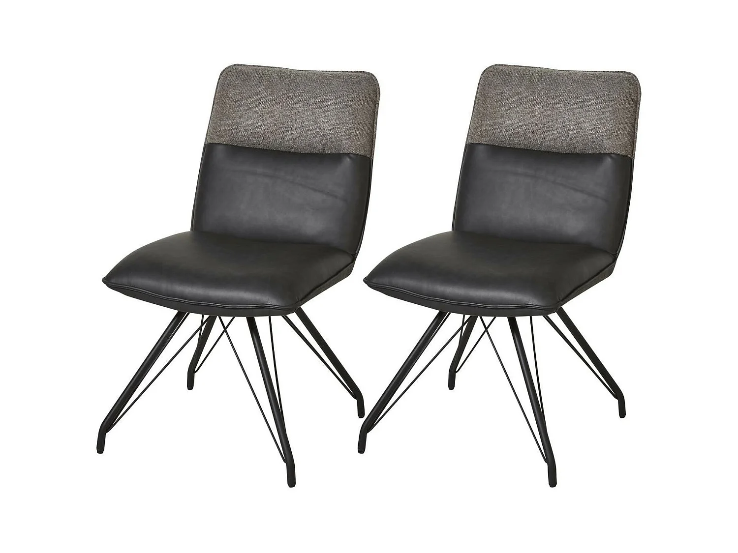 Lot de 2 Chaises Design "Libou II" 87cm Gris