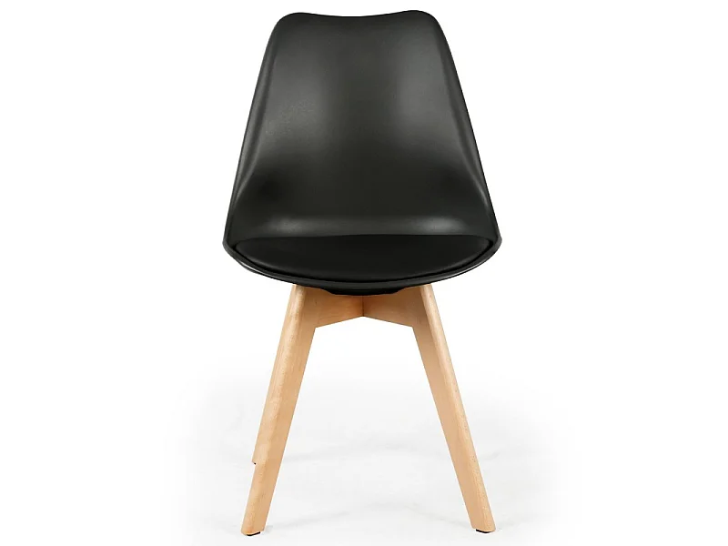 Lot de 4 chaises style scandinave Bovary Noir