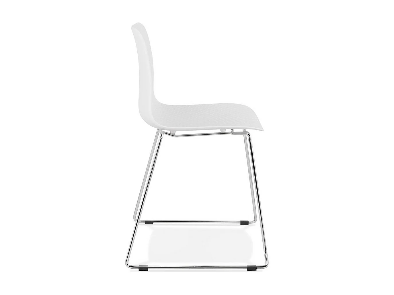 Chaise Moderne "Valkyrie" 82cm Blanc & Argent