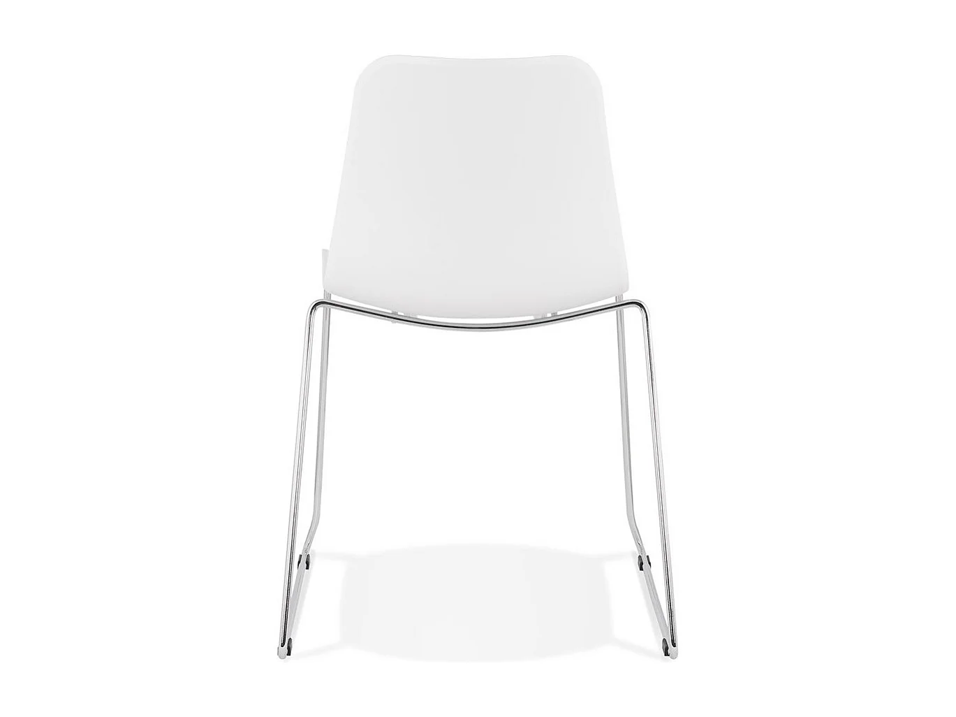 Chaise Moderne "Valkyrie" 82cm Blanc & Argent