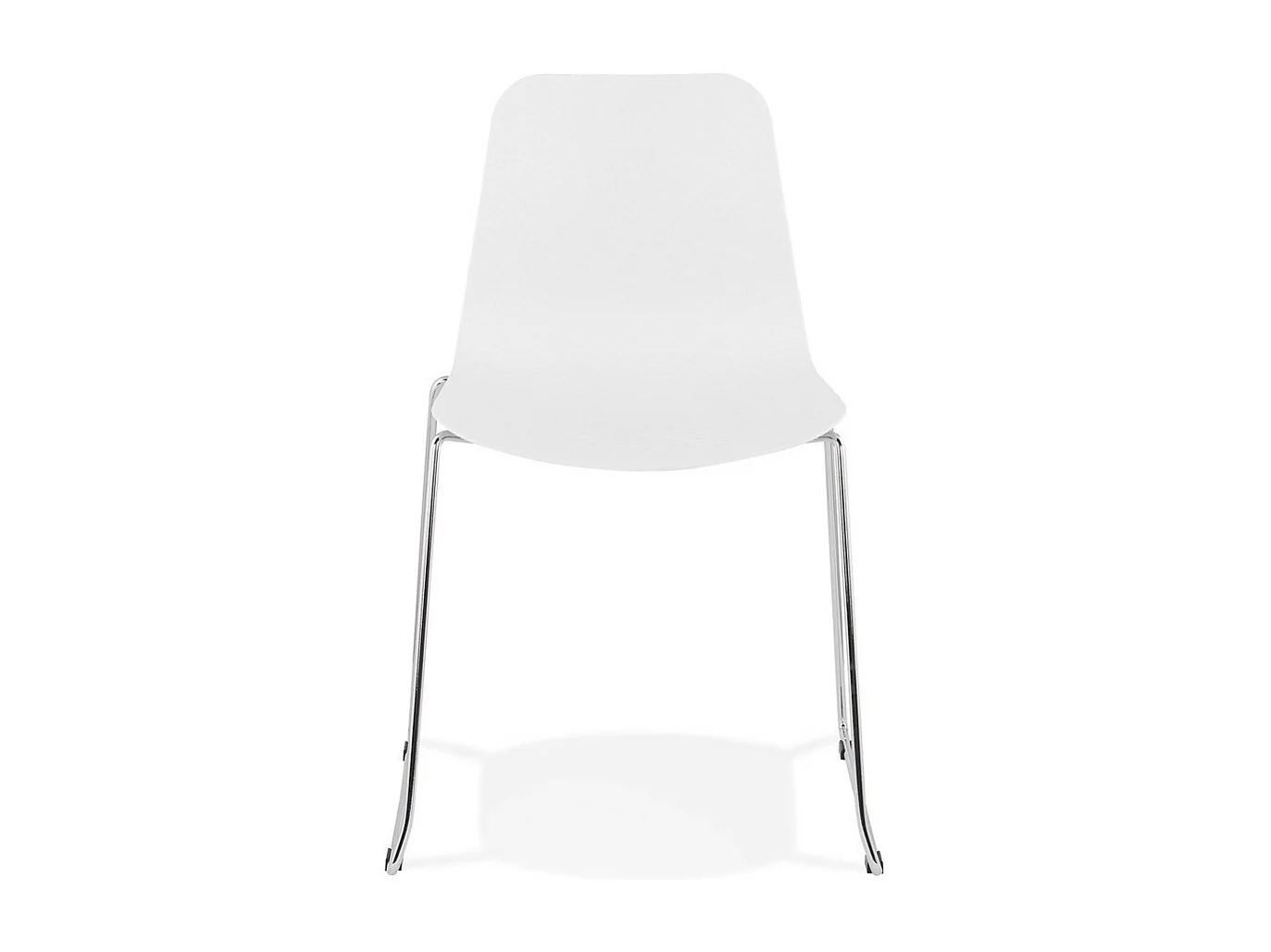 Chaise Moderne "Valkyrie" 82cm Blanc & Argent