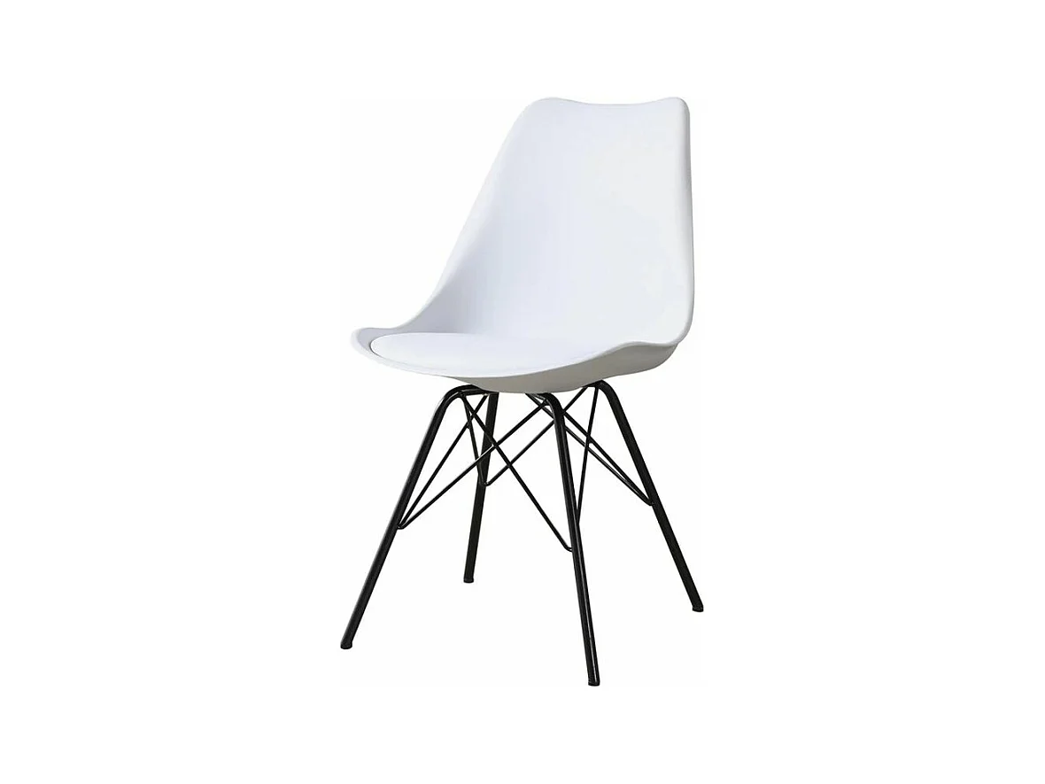 Lot de 4 Chaises Design "Lipscomb" 84cm Blanc