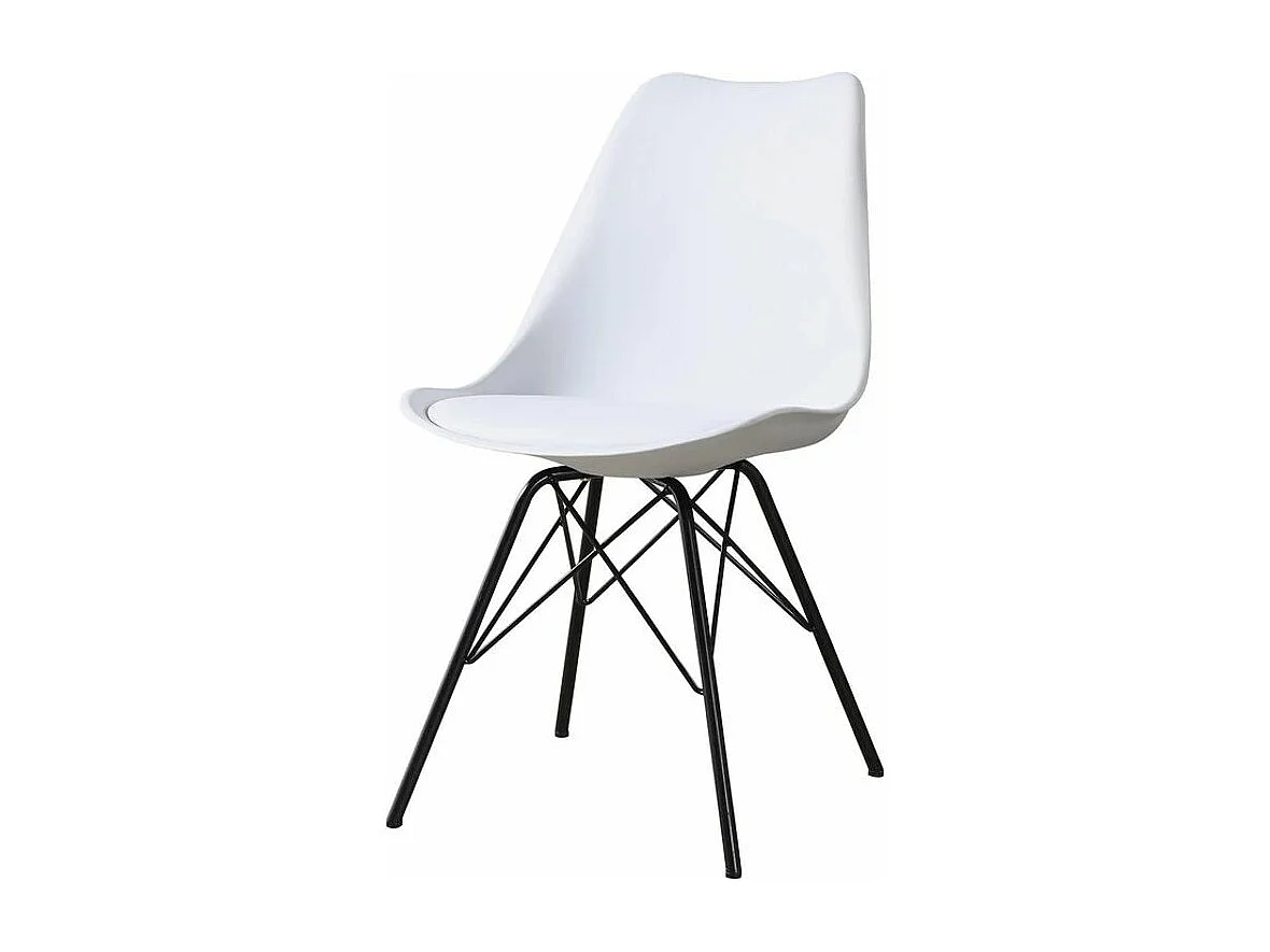Lot de 4 Chaises Design "Lipscomb" 84cm Blanc
