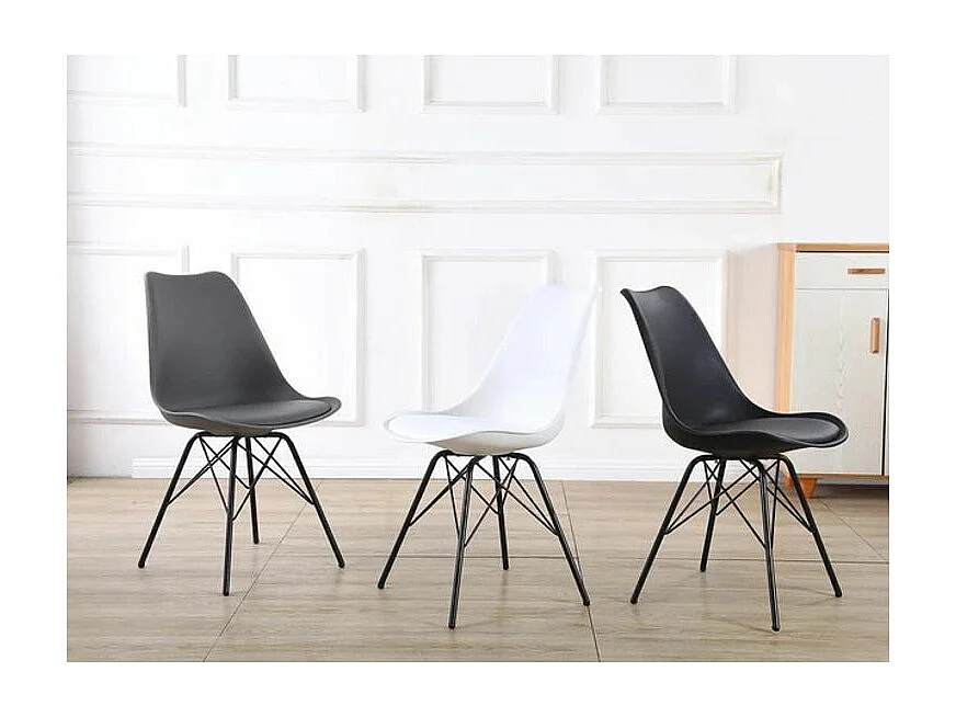 Lot de 4 Chaises Design "Lipscomb" 84cm Blanc