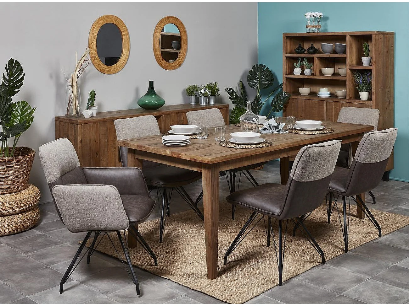 Lot de 2 Chaises Design "Libou II" 87cm Taupe