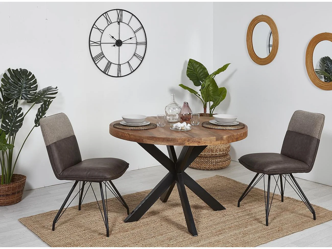 Lot de 2 Chaises Design "Libou II" 87cm Taupe