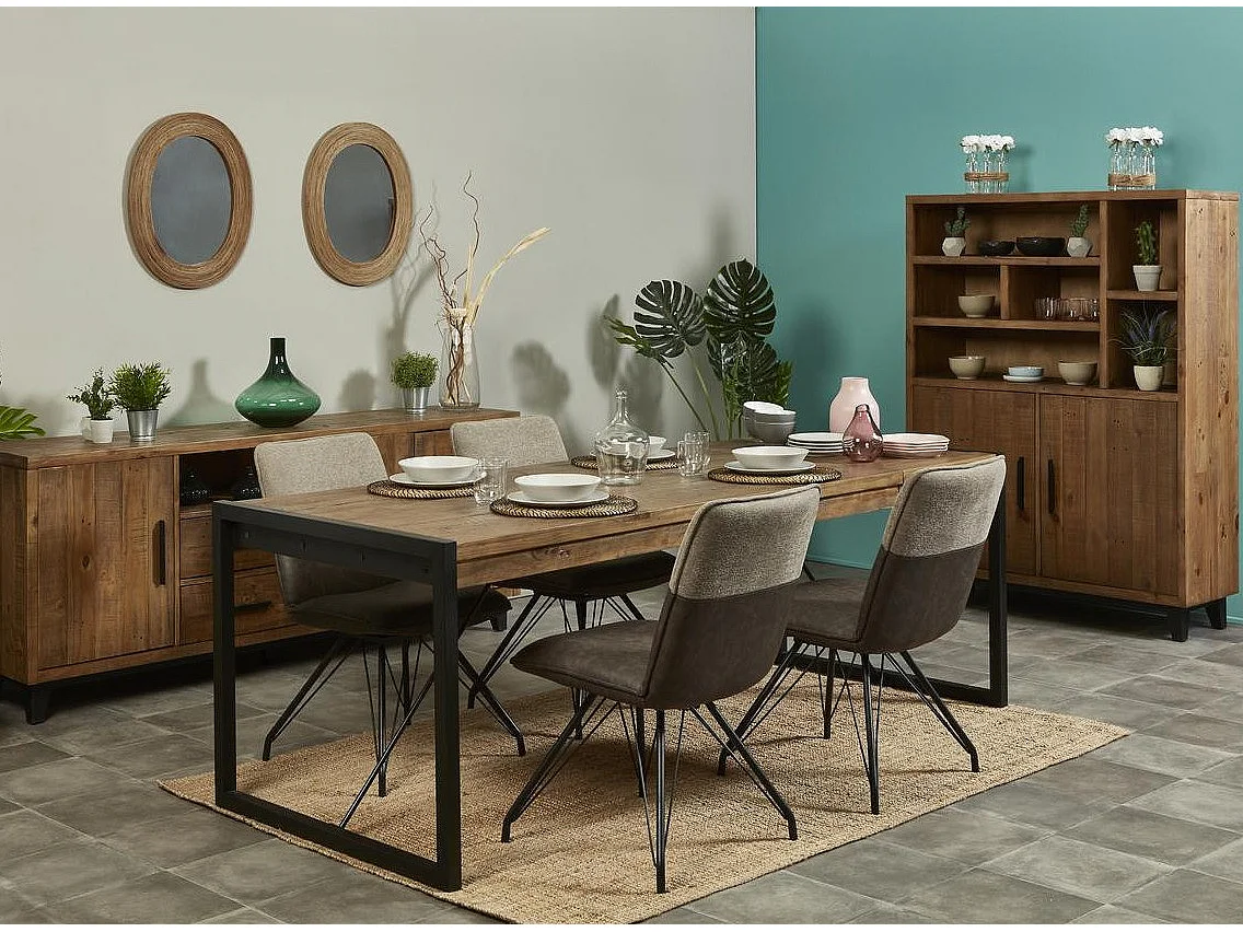 Lot de 2 Chaises Design "Libou II" 87cm Taupe