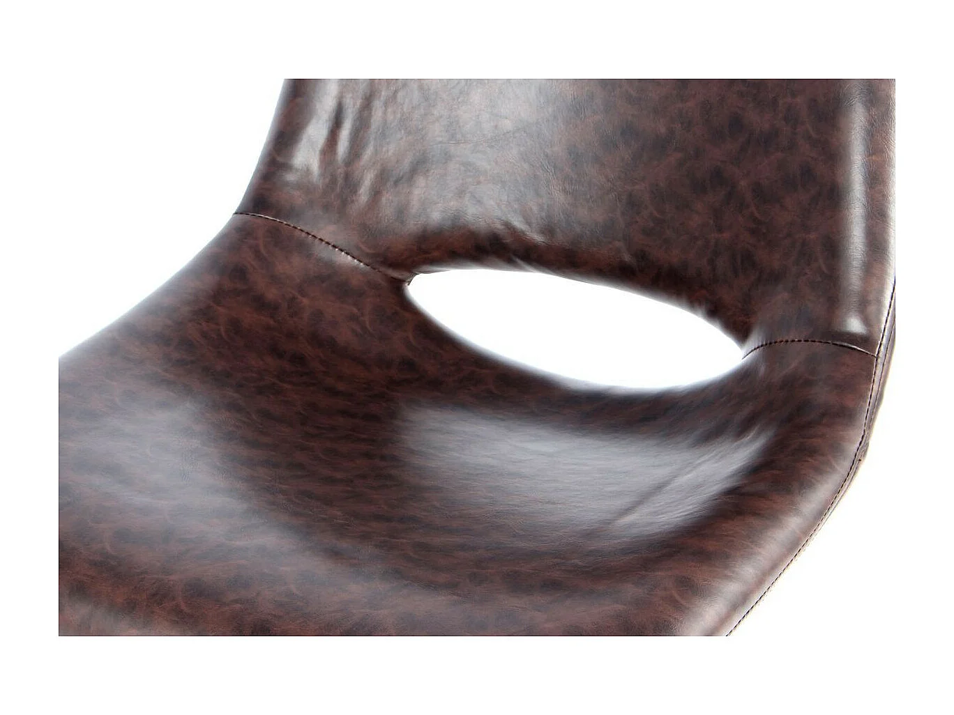 Lot de 2 Chaises Vintage "Joséphine" 77cm Marron Foncé