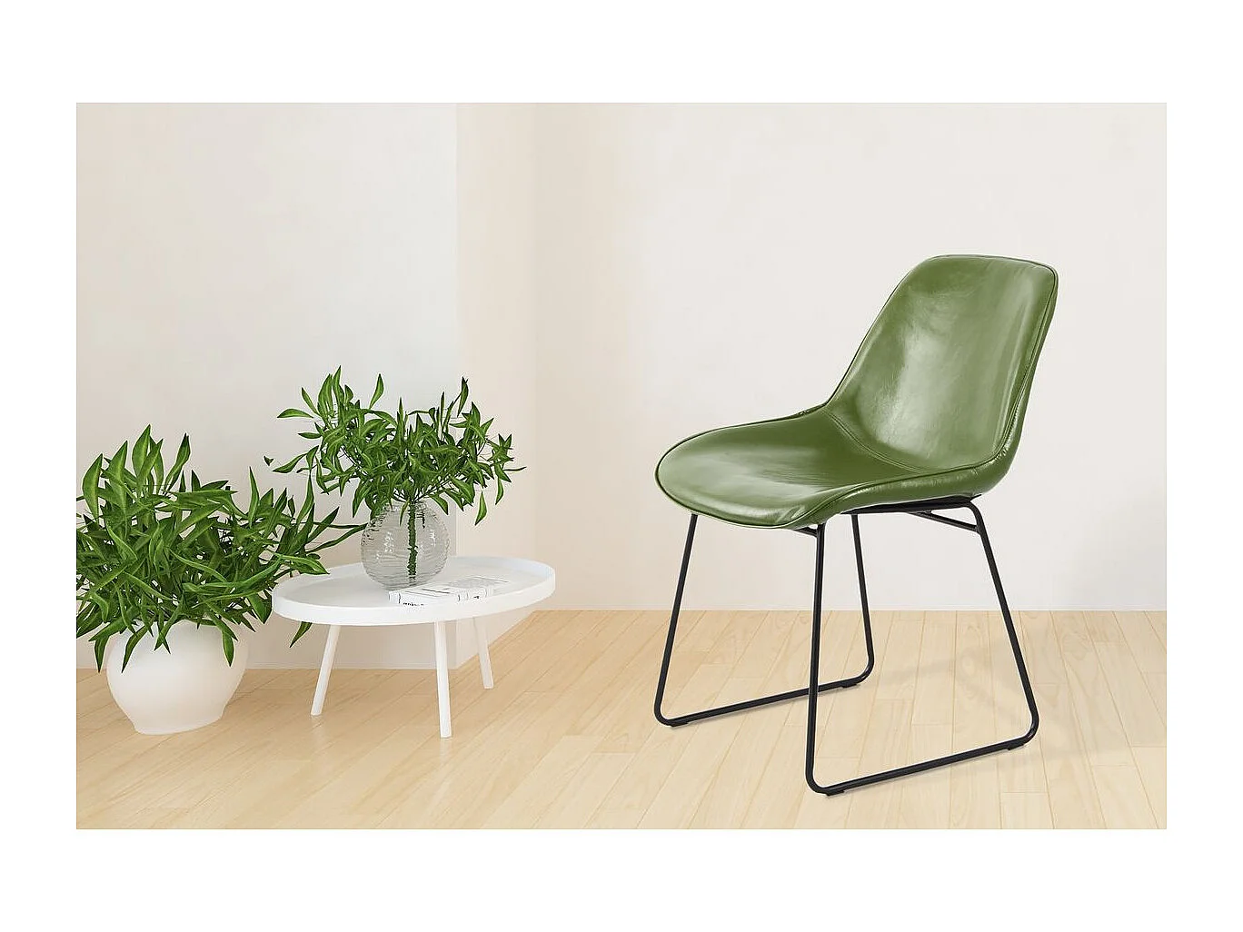 Lot de 2 Chaises Design "Cora" 81cm Vert