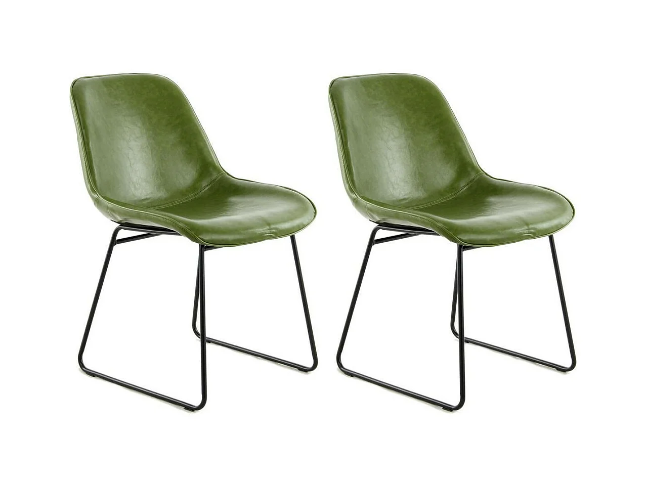 Lot de 2 Chaises Design "Cora" 81cm Vert