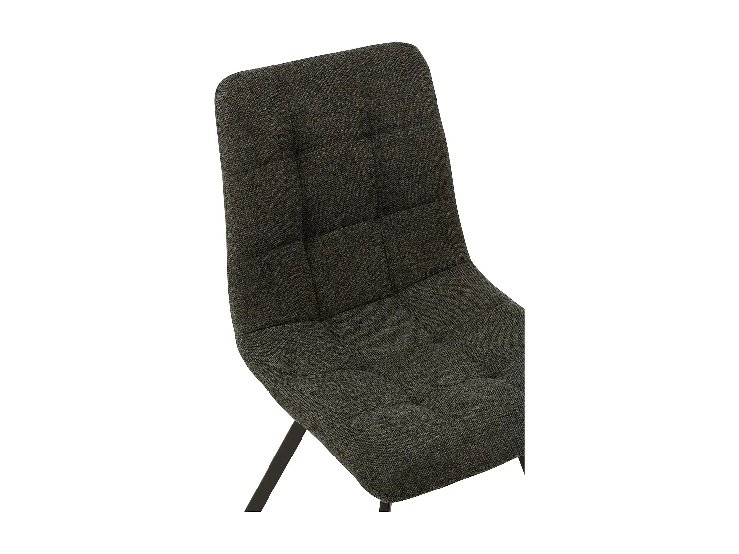 Babette donkergrijze stoel van metaal en textiel L 54 cm