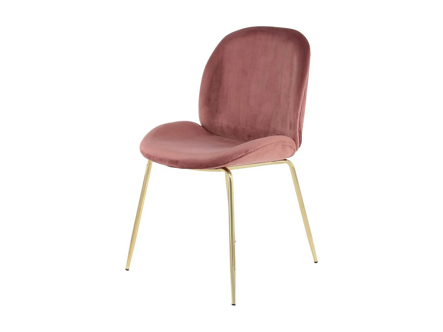 Lot de 2 Chaises Design "Charlize" 90cm Rose & Or