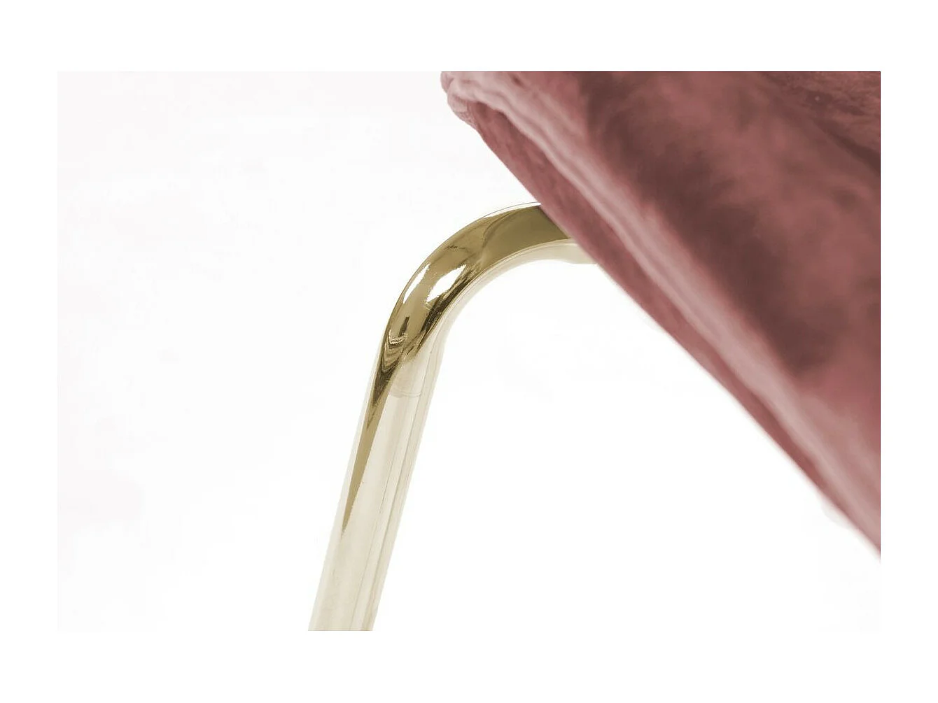 Lot de 2 Chaises Design "Charlize" 90cm Rose & Or