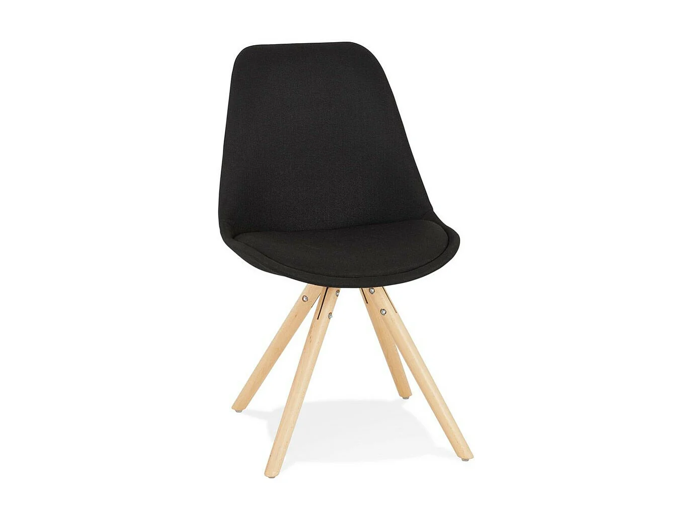 Chaise Scandinave "Lademo" 82cm Noir & Naturel